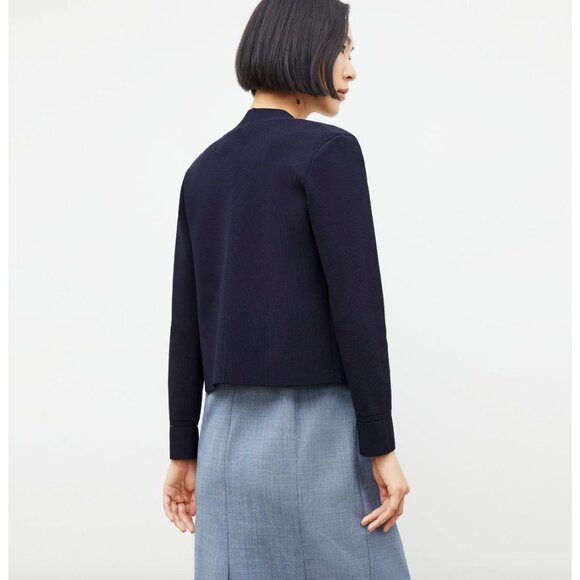 MM Lafleur NWT The Sant Ambroeus Jardigan in Navy Size +1 or XL - Picture 2 of 10